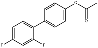 2',4'-ジフルオロ-1,1'-ビフェニル-4-オールアセタート 化学構造式