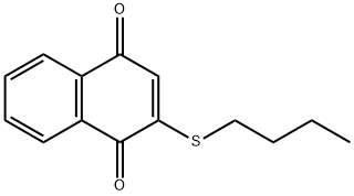 2-(butylthio)naphthalene-1,4-dione 化学構造式