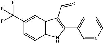 1H-Indole-3-carboxaldehyde,2-(3-pyridinyl)-5-(trifluoromethyl)-(9CI) Struktur