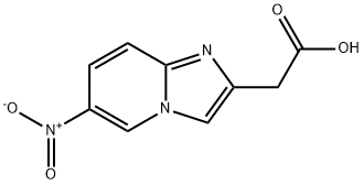 2-(6-ニトロイミダゾ[1,2-A]ピリジン-2-イル)酢酸 化学構造式