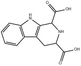 2,3,4,9-テトラヒドロ-1H-Β-カルボリン-1,3-二カルボン酸 化学構造式