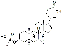 7α-ヒドロキシ-3α-スルホオキシ-5β-コラン-24-酸 化学構造式