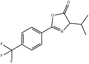 5(4H)-Oxazolone,  4-(1-methylethyl)-2-[4-(trifluoromethyl)phenyl]- Structure