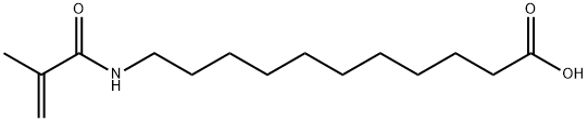 11-(メタクリロイルアミノ)ウンデカン酸 化学構造式