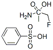 rac-(R*)-2-アミノ-3-フルオロ(2-2H)プロピオン酸·ベンゼンスルホン酸 化学構造式