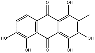 1,3,4,5,6-Pentahydroxy-2-methyl-9,10-anthraquinone Structure