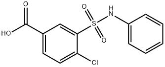 4-氯-3-苯基氨基磺酰基-苯甲酸,59210-63-8,结构式