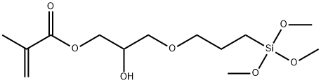 2-メチルプロペン酸2-ヒドロキシ-3-[3-(トリメトキシシリル)プロポキシ]プロピル 化学構造式