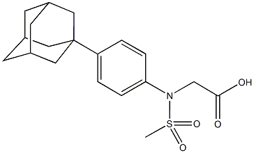 [4-(1-adamantyl)(methylsulfonyl)anilino]acetic acid Structure