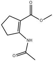 1-Cyclopentene-1-carboxylic  acid,  2-(acetylamino)-,  methyl  ester 结构式