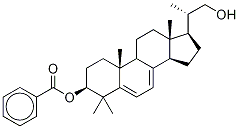 (3β,20S)-4,4,20-Trimethyl-pregna-5,7-diene-3,21-diol 3-Benzoate  Struktur