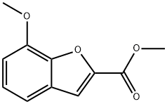 7-メトキシ-1-ベンゾフラン-2-カルボン酸メチル 化学構造式