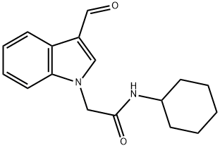 1H-Indole-1-acetamide,N-cyclohexyl-3-formyl-(9CI) Struktur