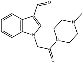 Piperazine, 1-[(3-formyl-1H-indol-1-yl)acetyl]-4-methyl- (9CI) Structure
