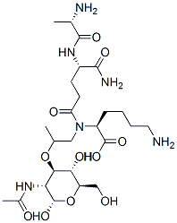 N-acetylmuramyl-alanyl-isoglutaminyl-lysine Struktur