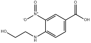 4-(2-HYDROXY-ETHYLAMINO)-3-NITRO-BENZOIC ACID Struktur