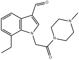 Piperazine, 1-[(7-ethyl-3-formyl-1H-indol-1-yl)acetyl]-4-methyl- (9CI) 结构式