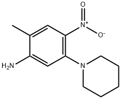 Benzenamine, 2-methyl-4-nitro-5-(1-piperidinyl)- (9CI),593237-42-4,结构式