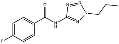 Benzamide, 4-fluoro-N-(2-propyl-2H-tetrazol-5-yl)- (9CI) 化学構造式