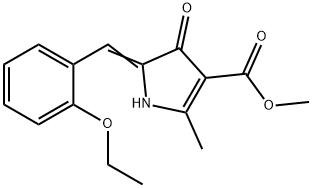 1H-Pyrrole-3-carboxylicacid,5-[(2-ethoxyphenyl)methylene]-4,5-dihydro-2-methyl-4-oxo-,methylester(9CI) Struktur
