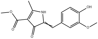 1H-Pyrrole-3-carboxylicacid,4,5-dihydro-5-[(4-hydroxy-3-methoxyphenyl)methylene]-2-methyl-4-oxo-,methylester(9CI)|