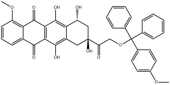 14-((4-Methoxyphenyl)diphenylMethoxy) DaunoMycinone, 59326-04-4, 结构式
