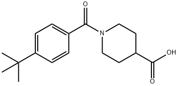 1-(4-TERT-ブチルベンゾイル)ピペリジン-4-カルボン酸 化学構造式