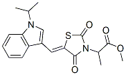 3-Thiazolidineaceticacid,alpha-methyl-5-[[1-(1-methylethyl)-1H-indol-3-yl]methylene]-2,4-dioxo-,methylester(9CI),593266-03-6,结构式