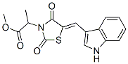 3-Thiazolidineaceticacid,5-(1H-indol-3-ylmethylene)-alpha-methyl-2,4-dioxo-,methylester(9CI) Struktur