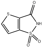 1,1-二氧代噻吩并[2,3-D]异噻唑-3-酮, 59337-94-9, 结构式