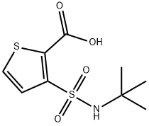 2-THIOPHENECARBOXYLIC ACID, 3-[[(1,1-DIMETHYLETHYL)AMINO]SULFONYL]- Struktur