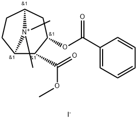 1-alpha-H,5-alpha-H-Tropanium, 2-beta-carboxy-3-beta-hydroxy-8-methyl- , iodide, methyl ester, benzoate Structure