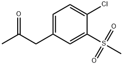 1-(4-chloro-3-(Methylsulfonyl)phenyl)propan-2-one Structure