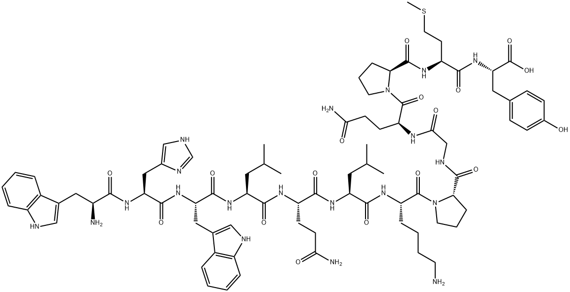 TRP-HIS-TRP-LEU-GLN-LEU-LYS-PRO-GLY-GLN-PRO-MET-TYR Structure