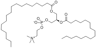 1-硬脂酸-2-棕榈酰磷脂酰胆碱,59403-53-1,结构式