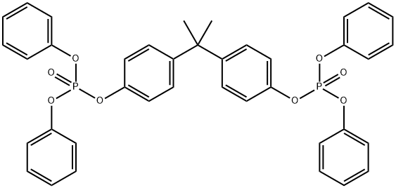 Bisphenol-A bis(diphenyl phosphate) Struktur
