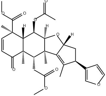5945-86-8 (17α)-6α-アセトキシ-7α,15β:21,23-ジエポキシ-4β,8-ジメチル-1-オキソ-18,24-ジノル-11,12-セコ-5α-コラ-2,13,20,22-テトラエン-4α,11-ジカルボン酸ジメチル