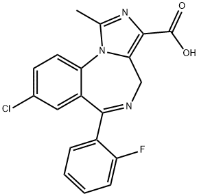 8-chloro-6-(o-fluorophenyl)-1-methyl-4H-imidazo[1,5-a][1,4]benzodiazepine-3-carboxylic acid
