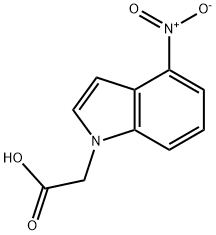 (4-Nitro-1H-indol-1-yl)acetic acid 化学構造式