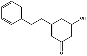 2-Cyclohexen-1-one, 5-hydroxy-3-(2-phenylethyl)- (9CI) 化学構造式
