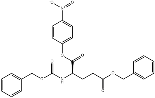N-[(ベンジルオキシ)カルボニル]-D-グルタミン酸1-(4-ニトロフェニル)5-ベンジル 化学構造式