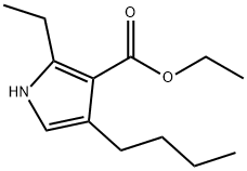 1H-Pyrrole-3-carboxylicacid,4-butyl-2-ethyl-,ethylester(9CI) Structure