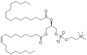 1-OLEOYL-2-PALMITOYL-SN-GLYCERO-3-PHOSPHOCHOLINE;18:1-16:0 PC,59491-62-2,结构式