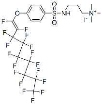 1-Propanaminium, 3-[[[4-[(heptadecafluorononenyl)oxy]phenyl]sulfonyl]amino]-N,N,N-trimethyl-, iodide Struktur