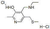 4-[(ethylamino)methyl]-2-methyl-5-[(methylthio)methyl]pyridin-3-ol dihydrochloride Struktur