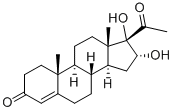 16α,17-ジヒドロキシプロゲステロン 化学構造式