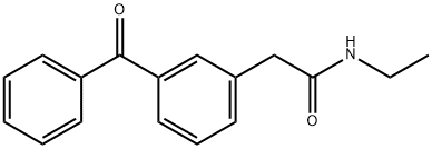 2-(3-ベンゾイルフェニル)-N-エチルアセトアミド 化学構造式