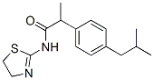 N-(4,5-ジヒドロチアゾール-2-イル)-2-(4-イソブチルフェニル)プロピオンアミド 化学構造式