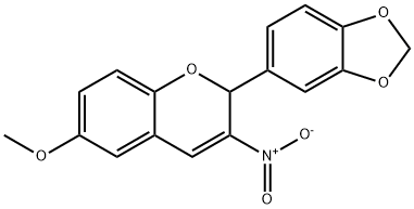 6-Methoxy-2-(3,4-methylenedioxyphenyl)-3-nitro-2H-1-benzopyran,59528-35-7,结构式