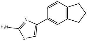 4-(2,3-二氢-1H-茚满-5-基)-1,3-噻唑-2-基胺 结构式
